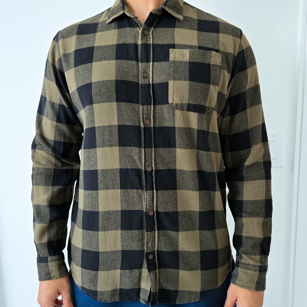 Jack & Jones Black and Tan Checkered Shirt
